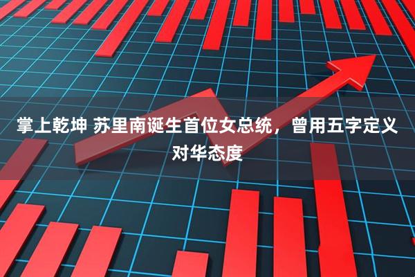 掌上乾坤 苏里南诞生首位女总统，曾用五字定义对华态度
