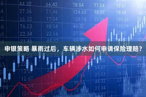 申银策略 暴雨过后，车辆涉水如何申请保险理赔？