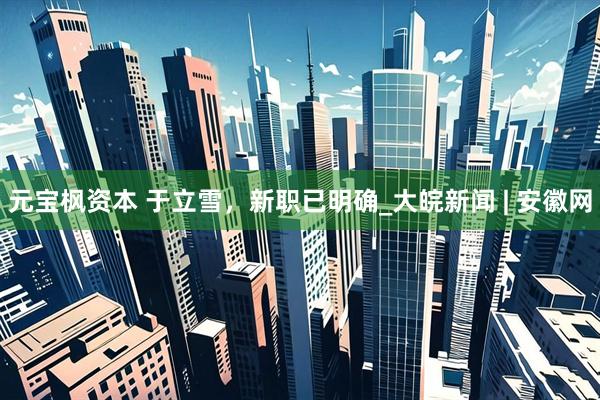 元宝枫资本 于立雪，新职已明确_大皖新闻 | 安徽网